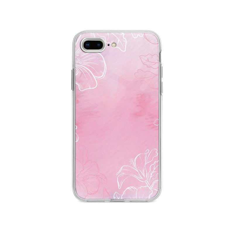 Coque Dessin Aquarelle Fleurs pour iPhone 8 Plus - Coque Wiqeo 10€-15€, Fleur, iPhone 8 Plus, Motif, Oriane G Wiqeo, Déstockeur de Coques Pour iPhone