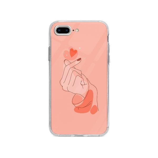 Coque Doigts Coeur pour iPhone 8 Plus - Transparent