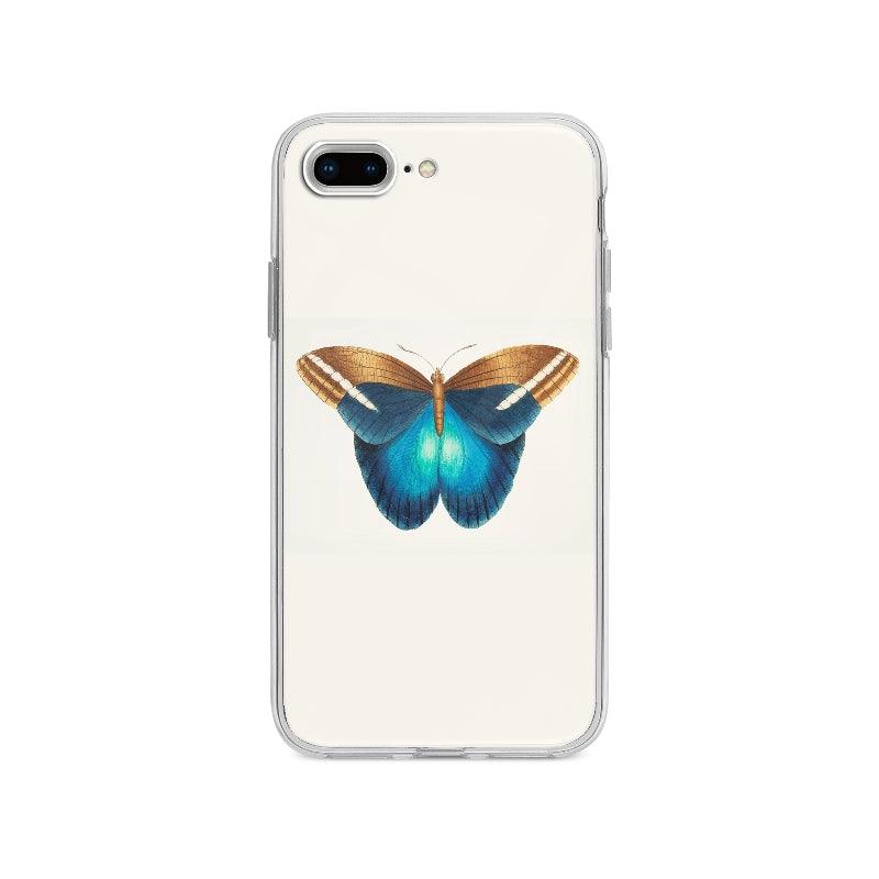 Coque Papillon Bleu Doré pour iPhone 8 Plus - Coque Wiqeo 10€-15€, Animaux, Illustration, iPhone 8 Plus, Laure R Wiqeo, Déstockeur de Coques Pour iPhone