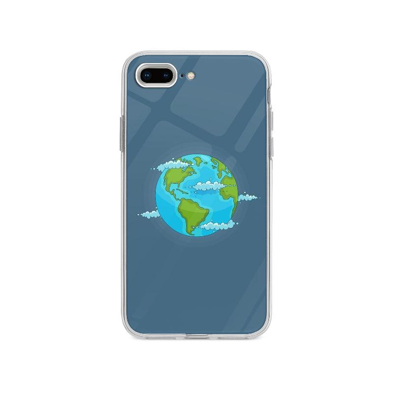 Coque Planète Terre pour iPhone 8 Plus - Coque Wiqeo 10€-15€, Alice A, Illustration, iPhone 8 Plus Wiqeo, Déstockeur de Coques Pour iPhone