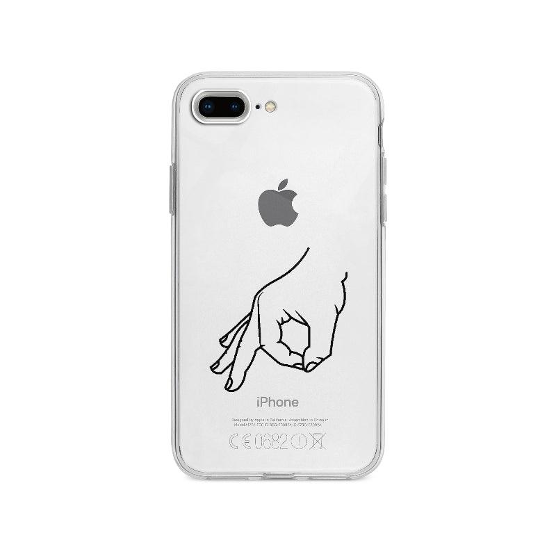 Coque Rond Main pour iPhone 8 Plus - Coque Wiqeo 10€-15€, Expression, Français, iPhone 8 Plus, Justine K, Signe, Tempérament Wiqeo, Déstockeur de Coques Pour iPhone
