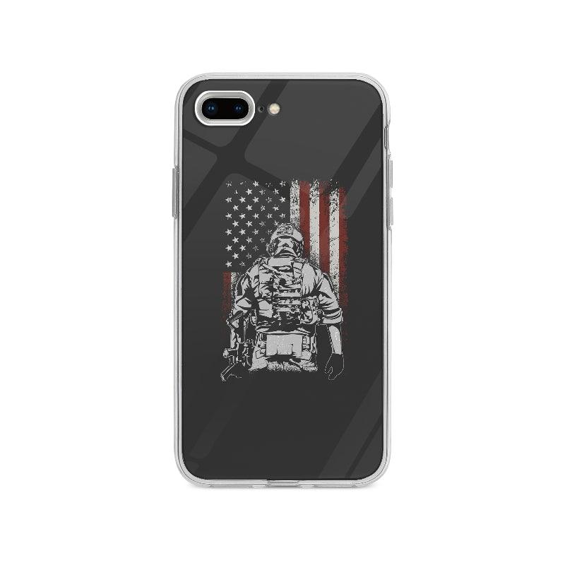 Coque Soldat Américain pour iPhone 8 Plus - Coque Wiqeo 10€-15€, Fabien R, Illustration, iPhone 8 Plus Wiqeo, Déstockeur de Coques Pour iPhone