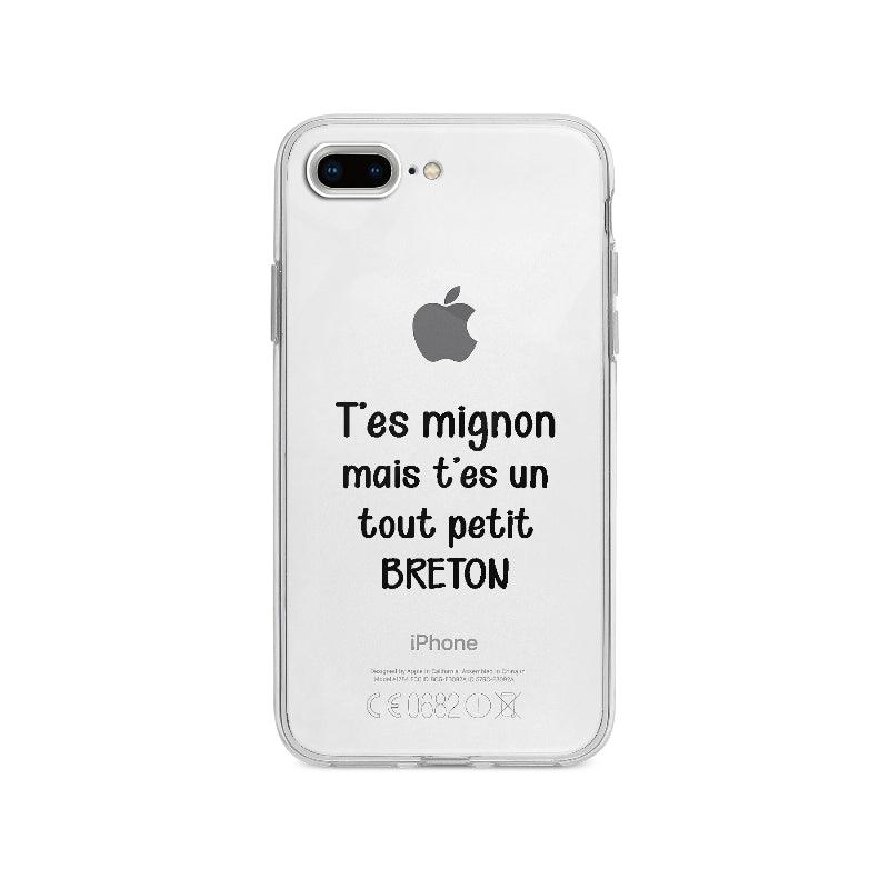 Coque T'es Mignon Mais T'es Un Tout Petit Breton pour iPhone 8 Plus - Coque Wiqeo 10€-15€, Catherine K, Drôle, Expression, Français, iPhone 8 Plus Wiqeo, Déstockeur de Coques Pour iPhone