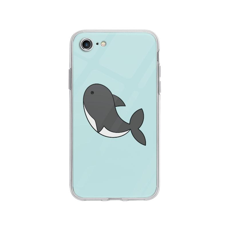 Coque Baleine Dessinée pour iPhone 8 - Coque Wiqeo 10€-15€, Animaux, Chantal W, Illustration, iPhone 8, Mignon Wiqeo, Déstockeur de Coques Pour iPhone
