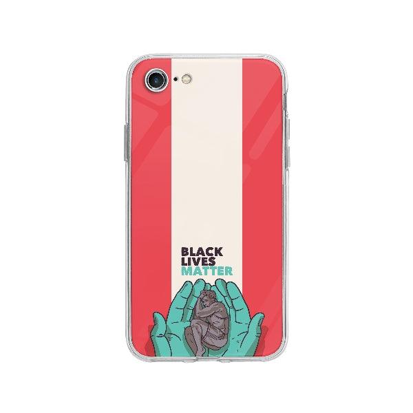 Coque Black Lives Matter pour iPhone 8 - Transparent