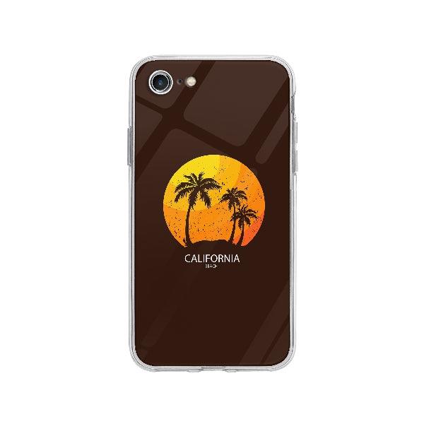 Coque California Beach pour iPhone 8 - Coque Wiqeo 10€-15€, Illustration, iPhone 8, Sylvie A Wiqeo, Déstockeur de Coques Pour iPhone