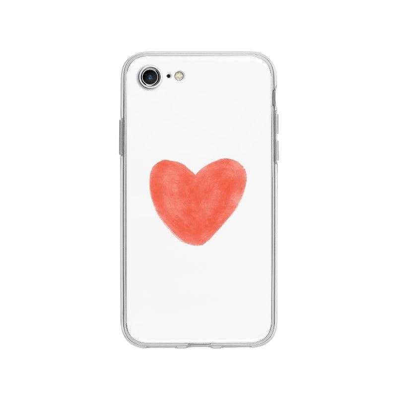 Coque Coeur En Aquarelle pour iPhone 8 - Coque Wiqeo 10€-15€, Coeurs, Illustration, iPhone 8, Lydie T Wiqeo, Déstockeur de Coques Pour iPhone