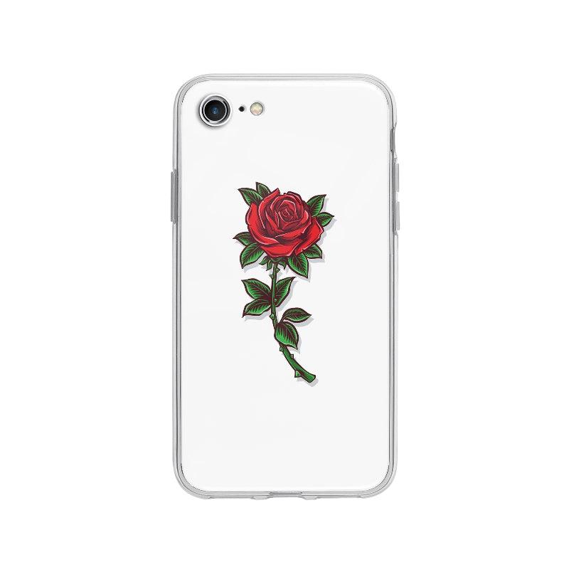 Coque Dessin Rose Vintage pour iPhone 8 - Coque Wiqeo 10€-15€, Fleur, Illustration, iPhone 8, Judith A, Vintage Wiqeo, Déstockeur de Coques Pour iPhone