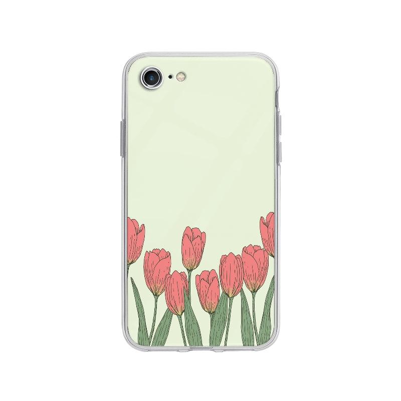 Coque Fond En Fleurs pour iPhone 8 - Transparent