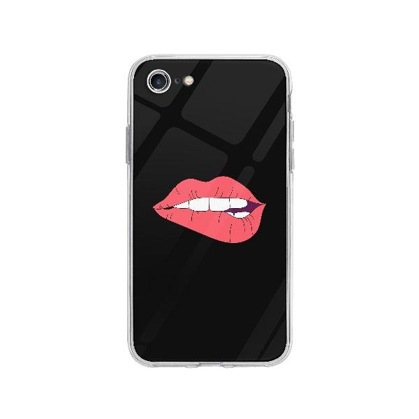 Coque Lèvres Rouges pour iPhone 8 - Coque Wiqeo 10€-15€, Cyprien R, Illustration, iPhone 8 Wiqeo, Déstockeur de Coques Pour iPhone
