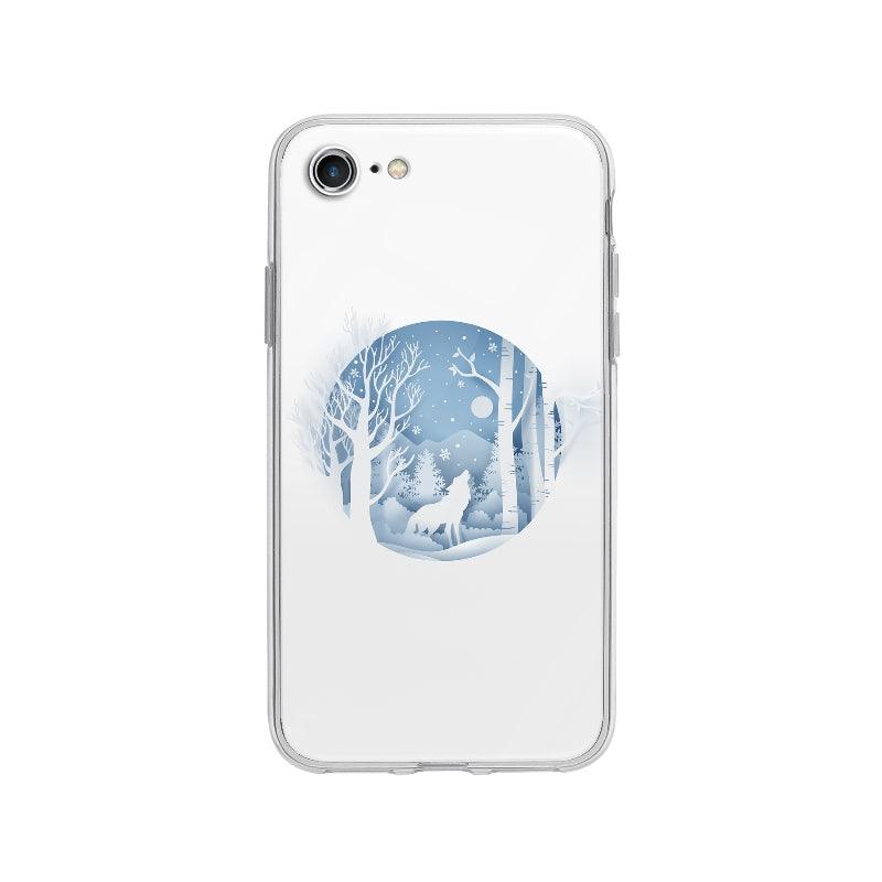 Coque Loup En Forêt pour iPhone 8 - Coque Wiqeo 10€-15€, Animaux, Illustration, iPhone 8, Oriane G Wiqeo, Déstockeur de Coques Pour iPhone