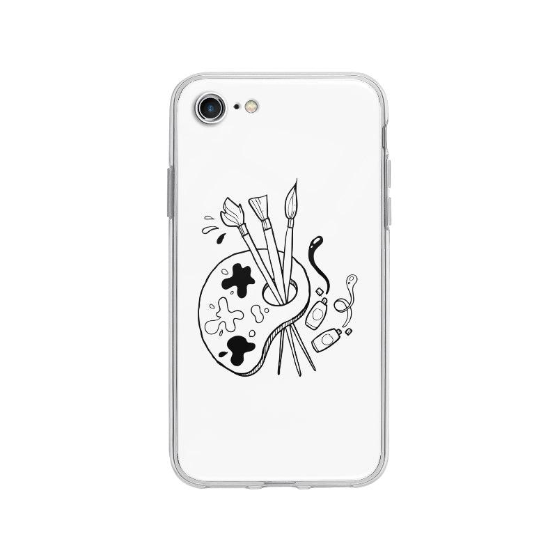 Coque Pinceaux Et Peinture pour iPhone 8 - Coque Wiqeo 10€-15€, Illustration, iPhone 8, Laure R Wiqeo, Déstockeur de Coques Pour iPhone