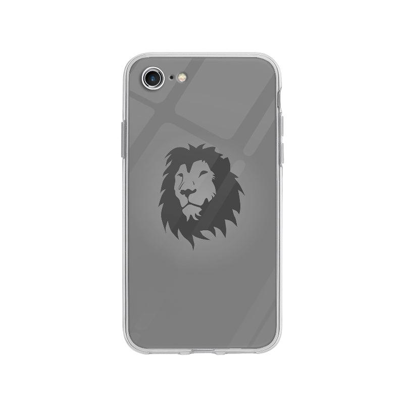 Coque Portrait Lion Minimaliste pour iPhone 8 - Coque Wiqeo 10€-15€, Amelie Q, Animaux, Illustration, iPhone 8 Wiqeo, Déstockeur de Coques Pour iPhone