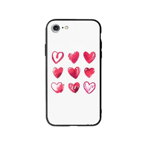 Coque Coeurs Dessinés pour iPhone SE 2020 - Transparent