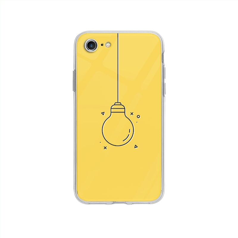 Coque Ampoule Minimaliste pour iPhone SE 2020 - Coque Wiqeo 10€-15€, Damien S, Géométrie, Illustration, iPhone SE 2020 Wiqeo, Déstockeur de Coques Pour iPhone
