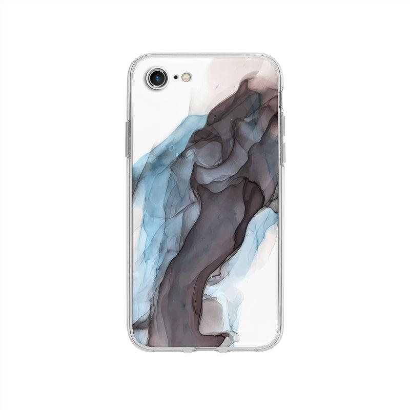 Coque Aquarelle Noire Bleue pour iPhone SE 2020 - Coque Wiqeo 10€-15€, Abstrait, Georges K, iPhone SE 2020 Wiqeo, Déstockeur de Coques Pour iPhone