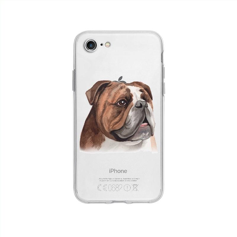 Coque Aquarelle Portrait Bulldog pour iPhone SE 2020 - Coque Wiqeo 10€-15€, Amelie Q, Aquarelle, Artiste, Chien, Création, iPhone SE 2020, Peinture, Portrait, Profil Wiqeo, Déstockeur de Coques Pour iPhone