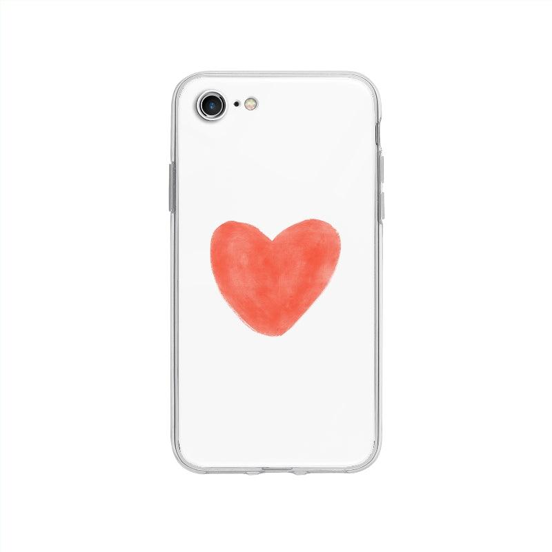 Coque Coeur En Aquarelle pour iPhone SE 2020 - Coque Wiqeo 10€-15€, Coeurs, Illustration, iPhone SE 2020, Lydie T Wiqeo, Déstockeur de Coques Pour iPhone