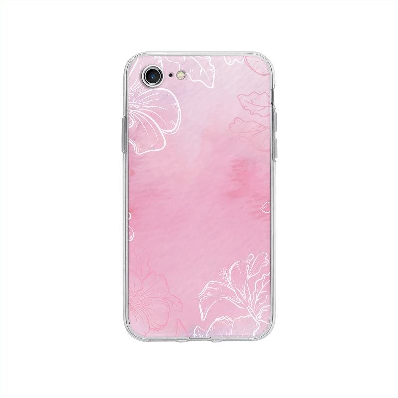 Coque Dessin Aquarelle Fleurs pour iPhone SE 2020 - Coque Wiqeo 10€-15€, Fleur, iPhone SE 2020, Motif, Oriane G Wiqeo, Déstockeur de Coques Pour iPhone