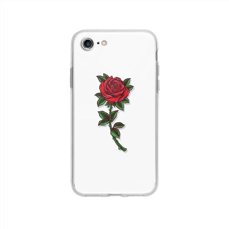 Coque Dessin Rose Vintage pour iPhone SE 2020 - Coque Wiqeo 10€-15€, Fleur, Illustration, iPhone SE 2020, Judith A, Vintage Wiqeo, Déstockeur de Coques Pour iPhone
