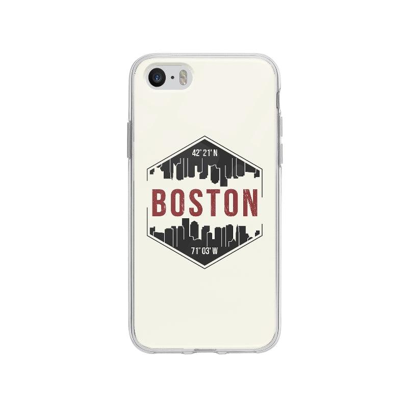 Coque Boston pour iPhone SE - Coque Wiqeo 5€-10€, Fabien R, Géométrie, Illustration, iPhone SE, Voyage Wiqeo, Déstockeur de Coques Pour iPhone