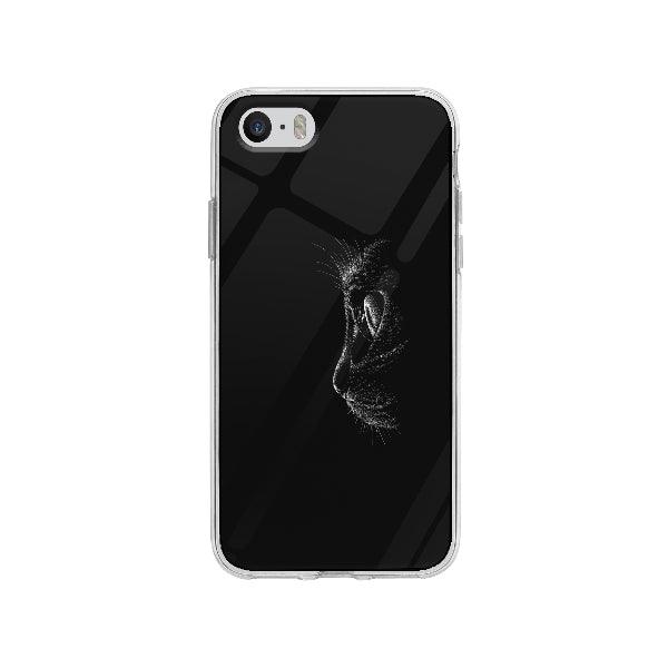Coque Chat Noir pour iPhone SE - Transparent
