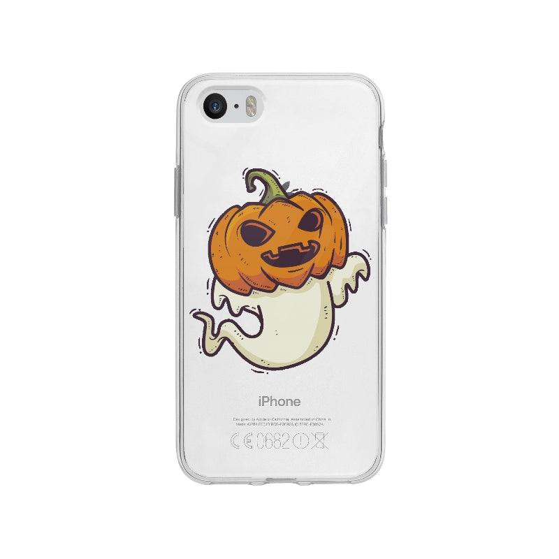 Coque Fantôme Halloween Tête De Citrouille pour iPhone SE - Coque Wiqeo 5€-10€, Citrouille, Fantôme, Florent K, Halloween, iPhone SE Wiqeo, Déstockeur de Coques Pour iPhone