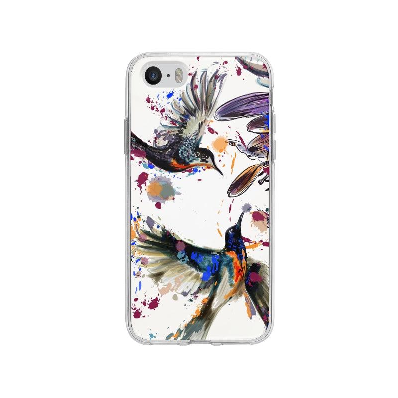 Coque Oiseaux En Aquarelle pour iPhone SE - Coque Wiqeo 5€-10€, Abstrait, Alexis G, Animaux, Illustration, iPhone SE Wiqeo, Déstockeur de Coques Pour iPhone