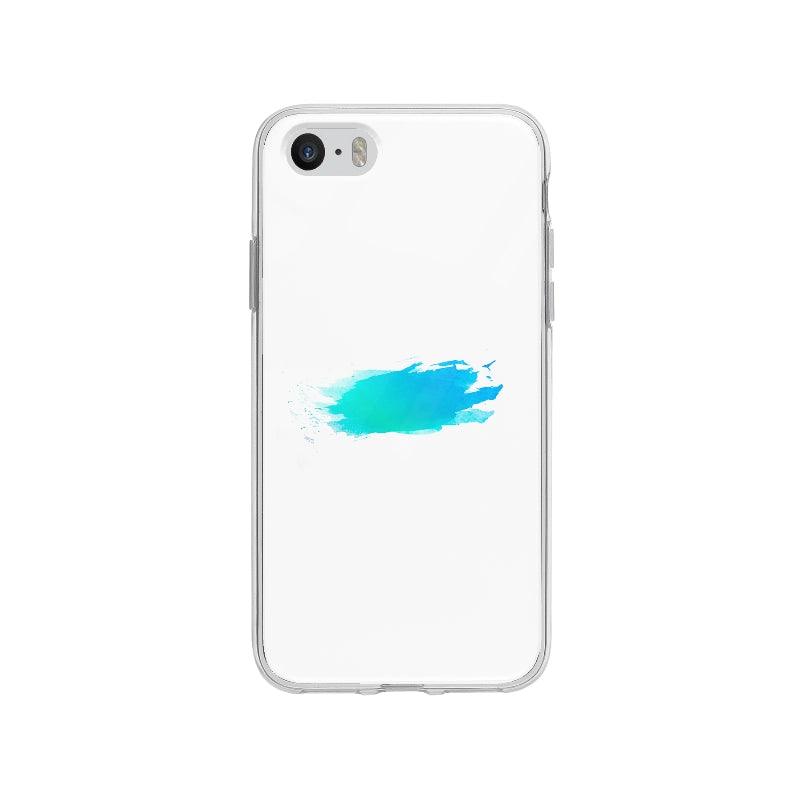 Coque Peinture Bleue pour iPhone SE - Coque Wiqeo 5€-10€, Abstrait, iPhone SE, Nadine P Wiqeo, Déstockeur de Coques Pour iPhone
