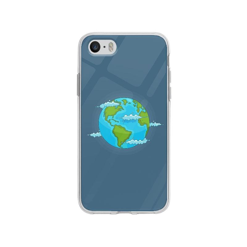 Coque Planète Terre pour iPhone SE - Transparent