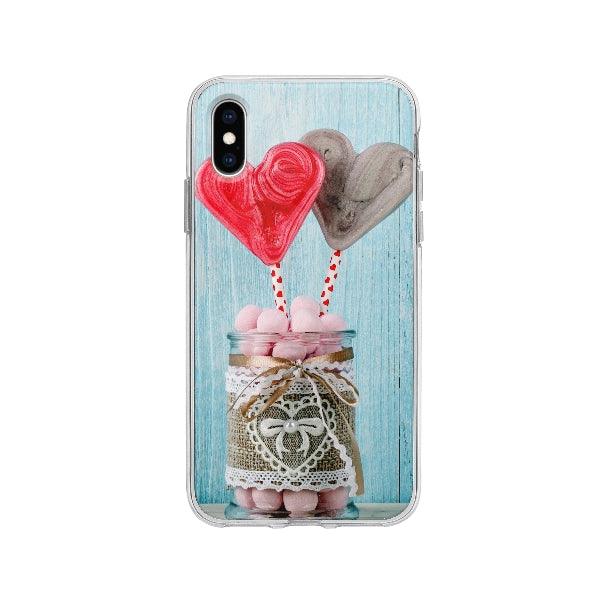 Coque Candy Coeurs pour iPhone X - Coque Wiqeo 10€-15€, Alais B, Candy, Coeurs, iPhone X Wiqeo, Déstockeur de Coques Pour iPhone