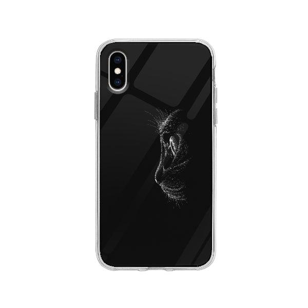 Coque Chat Noir pour iPhone X - Transparent