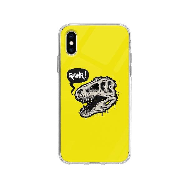 Coque Crâne De Dinosaure pour iPhone X - Coque Wiqeo 10€-15€, Animaux, Illustration, iPhone X, Iris D Wiqeo, Déstockeur de Coques Pour iPhone