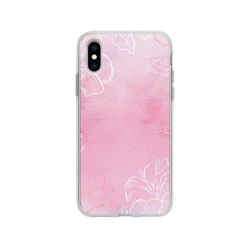 Coque Dessin Aquarelle Fleurs pour iPhone X - Coque Wiqeo 10€-15€, Fleur, iPhone X, Motif, Oriane G Wiqeo, Déstockeur de Coques Pour iPhone