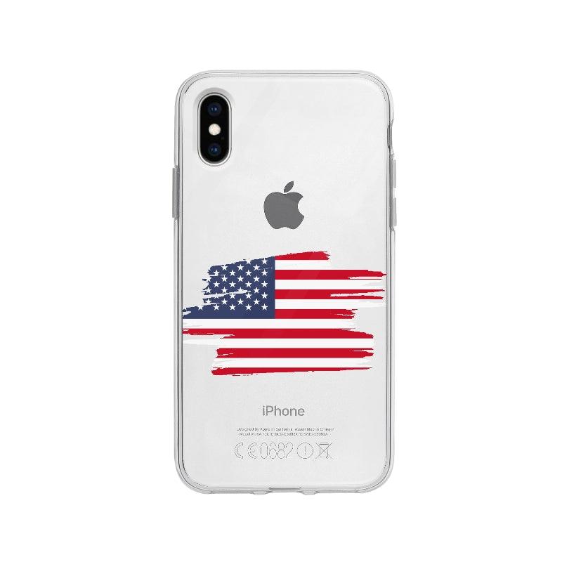 Coque Etats Unis pour iPhone X - Coque Wiqeo 10€-15€, Drapeau, Etats, iPhone X, Laure R, Pays, Unis Wiqeo, Déstockeur de Coques Pour iPhone