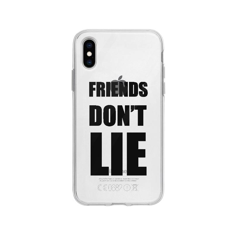 Coque Friends Don't Lie pour iPhone X - Coque Wiqeo 10€-15€, Anais G, Anglais, Expression, iPhone X, Pensée Wiqeo, Déstockeur de Coques Pour iPhone