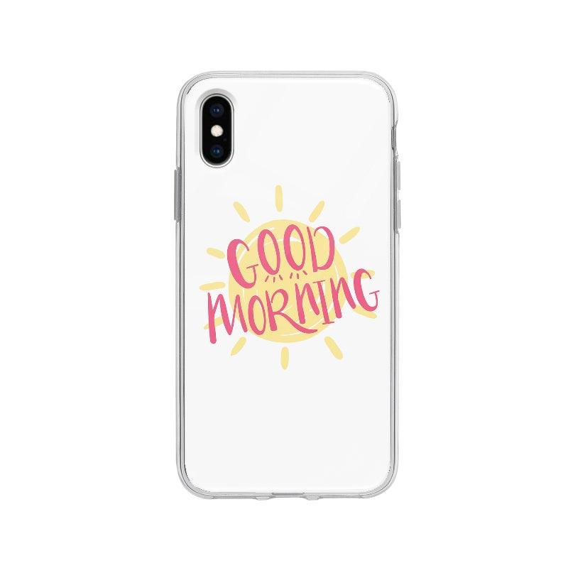 Coque Good Morning pour iPhone X - Coque Wiqeo 10€-15€, Hector P, iPhone X, Texte Wiqeo, Déstockeur de Coques Pour iPhone