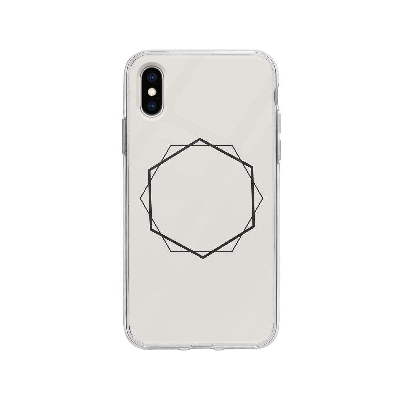 Coque Hexagones pour iPhone X - Coque Wiqeo 10€-15€, Abstrait, Géométrie, iPhone X, Justine K Wiqeo, Déstockeur de Coques Pour iPhone