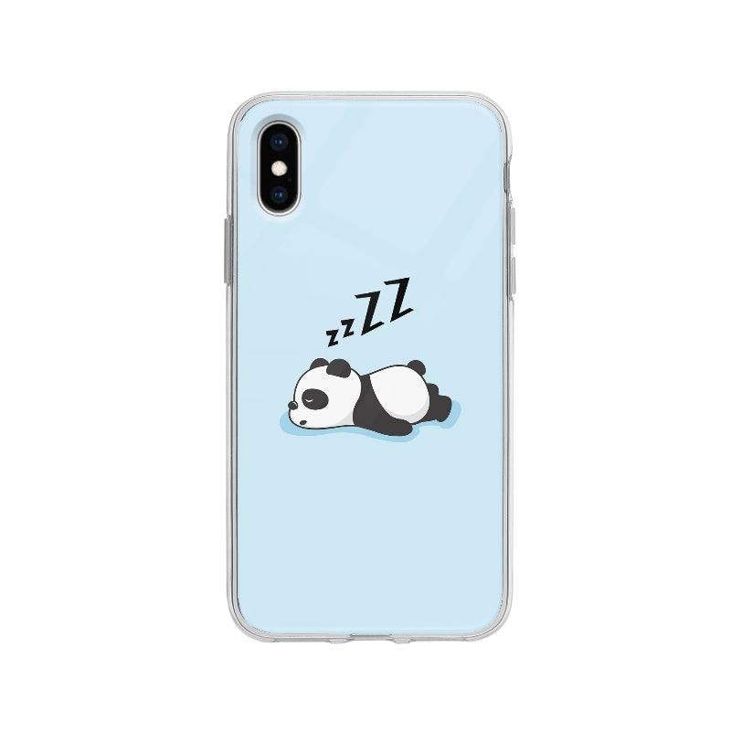Coque Panda Endormi pour iPhone X - Coque Wiqeo 10€-15€, Animaux, Bastien M, Illustration, iPhone X, Mignon Wiqeo, Déstockeur de Coques Pour iPhone