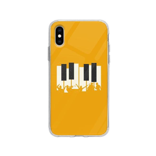 Coque Piano Jazz pour iPhone X - Coque Wiqeo 10€-15€, Claudine M, Illustration, iPhone X Wiqeo, Déstockeur de Coques Pour iPhone