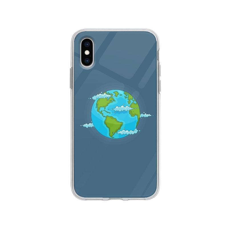 Coque Planète Terre pour iPhone X - Coque Wiqeo 10€-15€, Alice A, Illustration, iPhone X Wiqeo, Déstockeur de Coques Pour iPhone