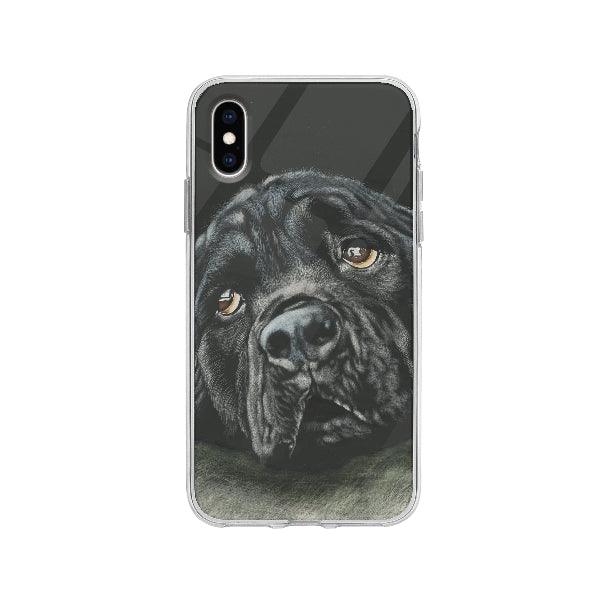 Coque Rottweiler Noir Triste pour iPhone X - Coque Wiqeo 10€-15€, Animaux, Brice N, Chien, iPhone X, Noir, Rottweiler Wiqeo, Déstockeur de Coques Pour iPhone
