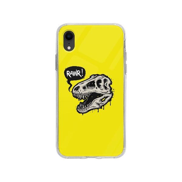 Coque Crâne De Dinosaure pour iPhone XR - Coque Wiqeo 10€-15€, Animaux, Illustration, iPhone XR, Iris D Wiqeo, Déstockeur de Coques Pour iPhone