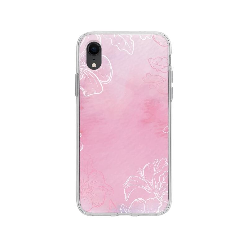 Coque Dessin Aquarelle Fleurs pour iPhone XR - Coque Wiqeo 10€-15€, Fleur, iPhone XR, Motif, Oriane G Wiqeo, Déstockeur de Coques Pour iPhone