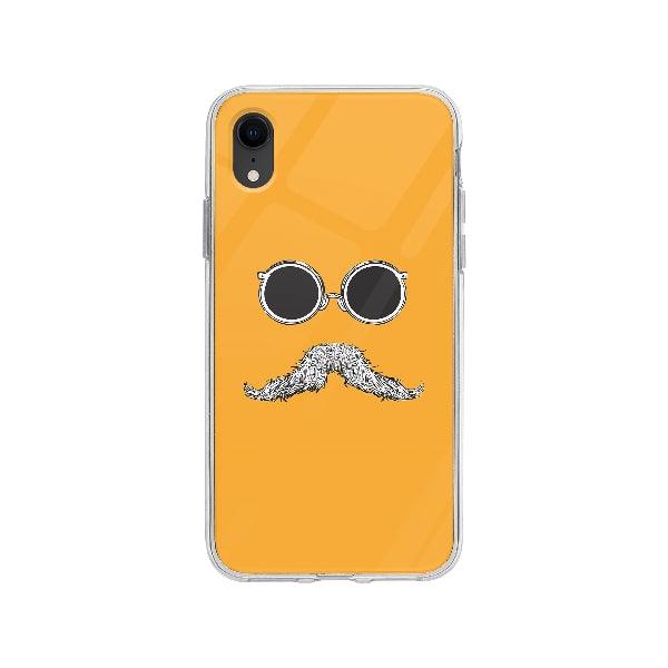 Coque Moustache Et Lunettes Hipster pour iPhone XR - Coque Wiqeo 10€-15€, Illustration, iPhone XR, Oriane G Wiqeo, Déstockeur de Coques Pour iPhone