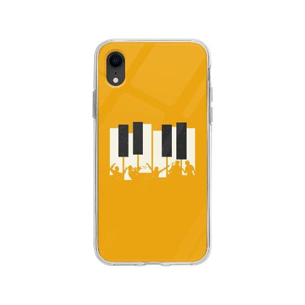 Coque Piano Jazz pour iPhone XR - Coque Wiqeo 10€-15€, Claudine M, Illustration, iPhone XR Wiqeo, Déstockeur de Coques Pour iPhone