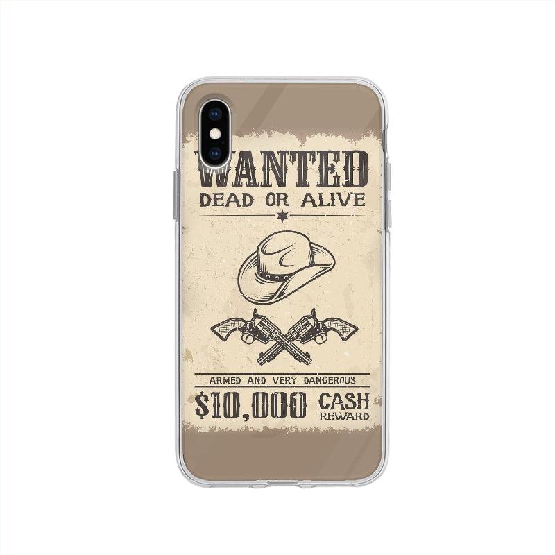 Coque Affiche Wanted Vintage pour iPhone XS - Coque Wiqeo 10€-15€, Claudine M, Illustration, iPhone XS, Texte, Vintage Wiqeo, Déstockeur de Coques Pour iPhone