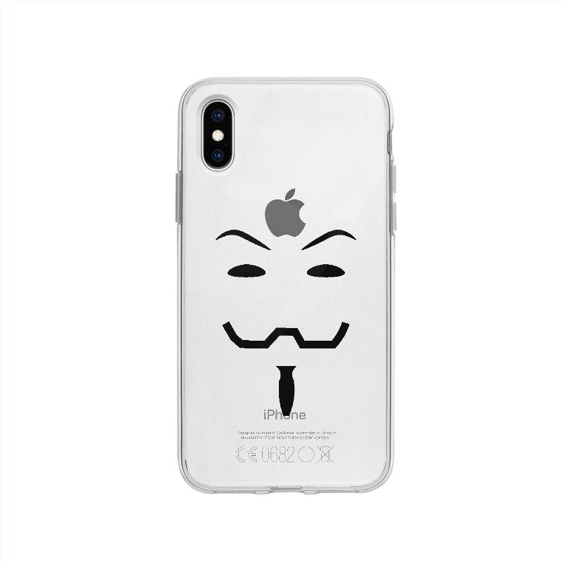 Coque Anonymous pour iPhone XS - Coque Wiqeo 10€-15€, Français, Groupe, iPhone XS, Irene S, Masque, Mouvement, Tempérament Wiqeo, Déstockeur de Coques Pour iPhone