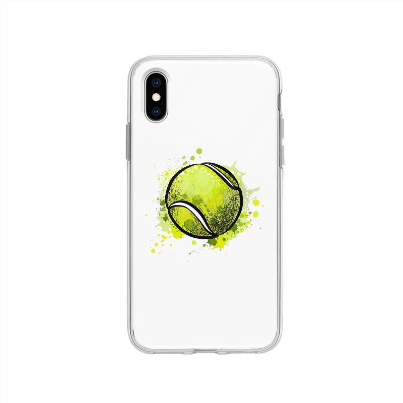 Coque Balle De Tennis En Aquarelle pour iPhone XS - Coque Wiqeo 10€-15€, Agathe V, Illustration, iPhone XS Wiqeo, Déstockeur de Coques Pour iPhone