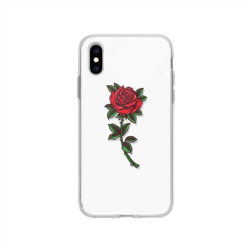 Coque Dessin Rose Vintage pour iPhone XS - Coque Wiqeo 10€-15€, Fleur, Illustration, iPhone XS, Judith A, Vintage Wiqeo, Déstockeur de Coques Pour iPhone
